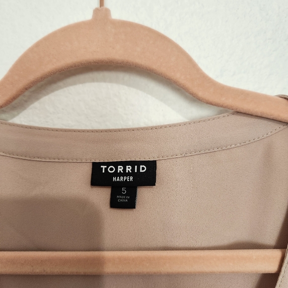 Torrid Harper Georgette 3/4 Sleeve Blouse Size 5 - Picture 5 of 7